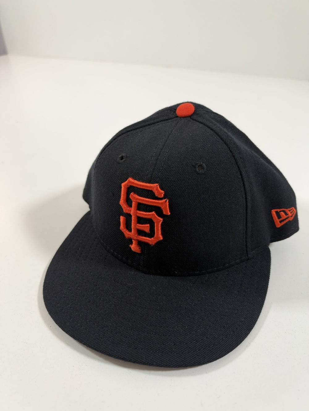 VTG San Francisco Giants Hat Cap Fitted Mens 7 Black MLB Wool 5950 New Era